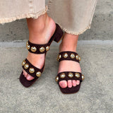 Venus Coffee Block Heel - The Pink Pineapple 850