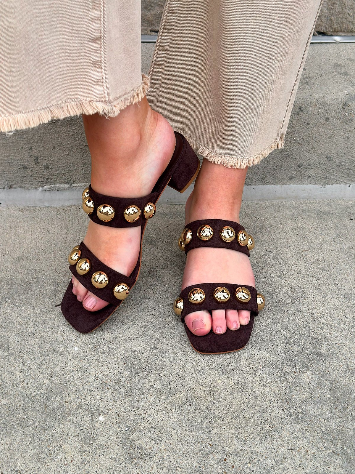 Venus Coffee Block Heel - The Pink Pineapple 850