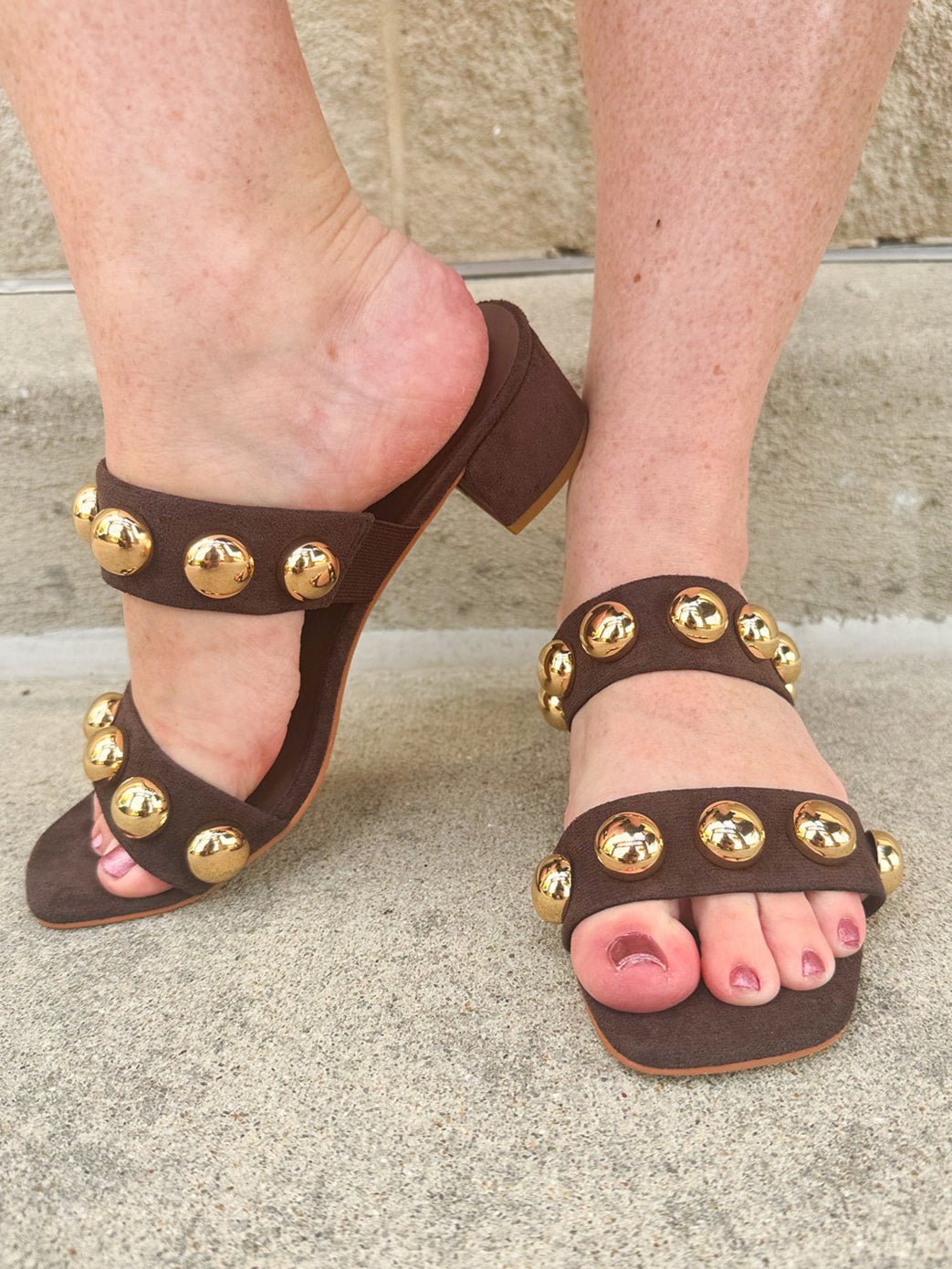 Venus Coffee Block Heel - The Pink Pineapple 850