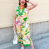 Verdant Whim Colorblock Maxi Dress - The Pink Pineapple 850