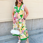 Verdant Whim Colorblock Maxi Dress - The Pink Pineapple 850