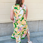 Verdant Whim Colorblock Maxi Dress - The Pink Pineapple 850