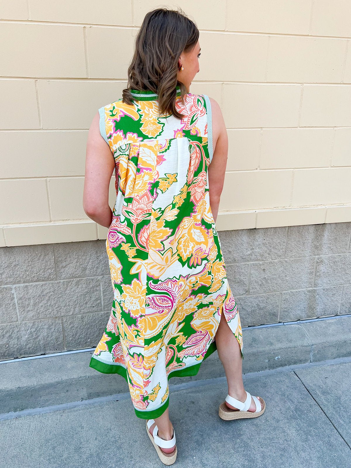 Verdant Whim Colorblock Maxi Dress - The Pink Pineapple 850