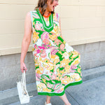 Verdant Whim Colorblock Maxi Dress - The Pink Pineapple 850