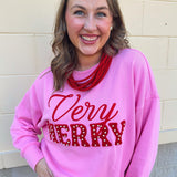 Very Merry Pearl Crewneck - The Pink Pineapple 850