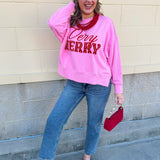 Very Merry Pearl Crewneck - The Pink Pineapple 850