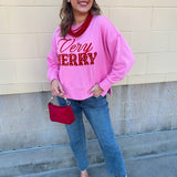 Very Merry Pearl Crewneck - The Pink Pineapple 850