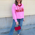 Very Merry Pearl Crewneck - The Pink Pineapple 850