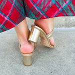 Victoria Leather Heels in Gold - The Pink Pineapple 850