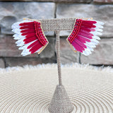 Victory Feather Drop Earrings - The Pink Pineapple 850