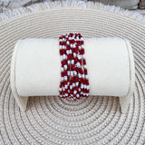 Victory Vibes 12-Layer Beaded Bracelet - The Pink Pineapple 850