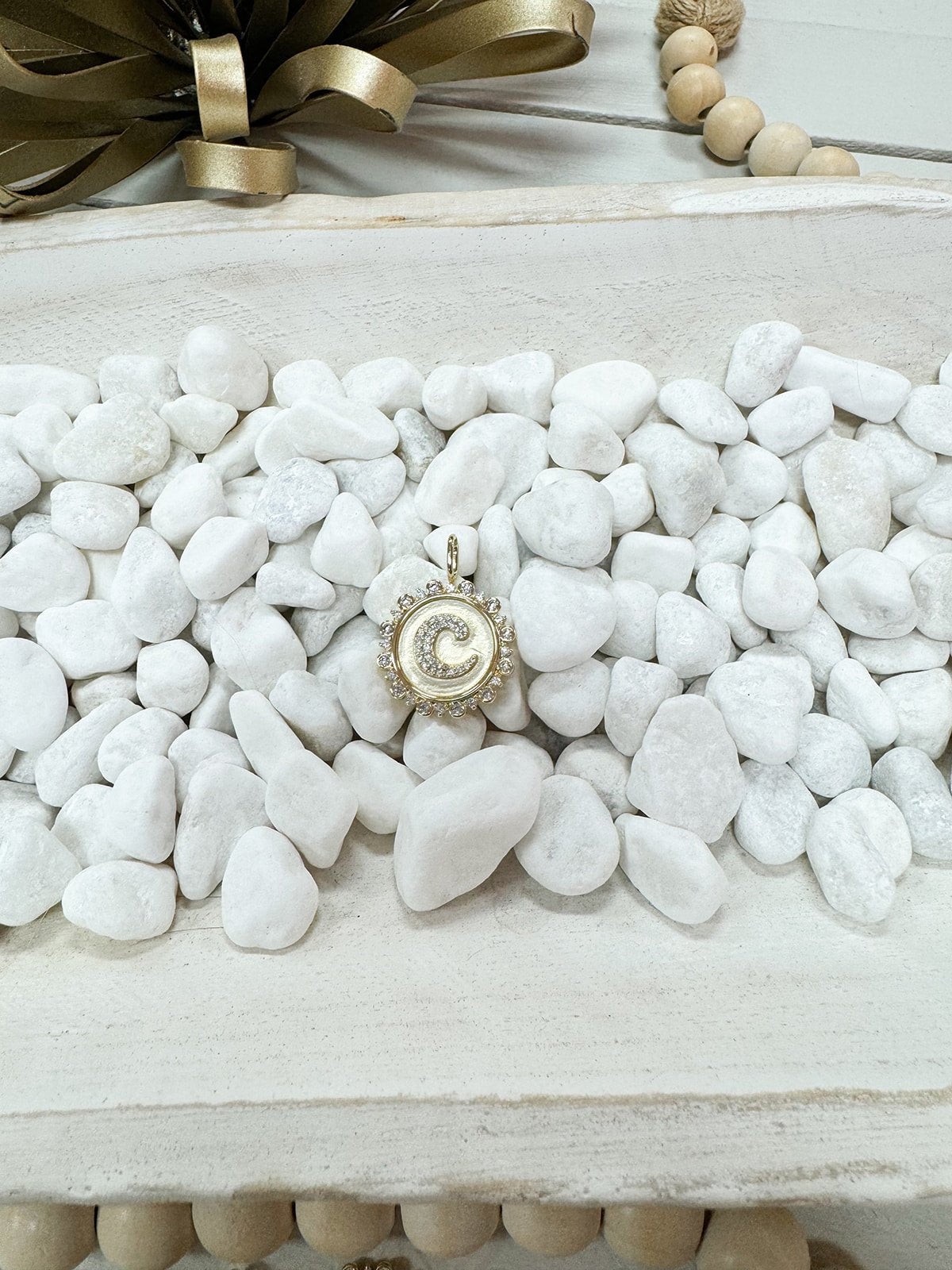 Vintage Coin Initial Charms - The Pink Pineapple 850