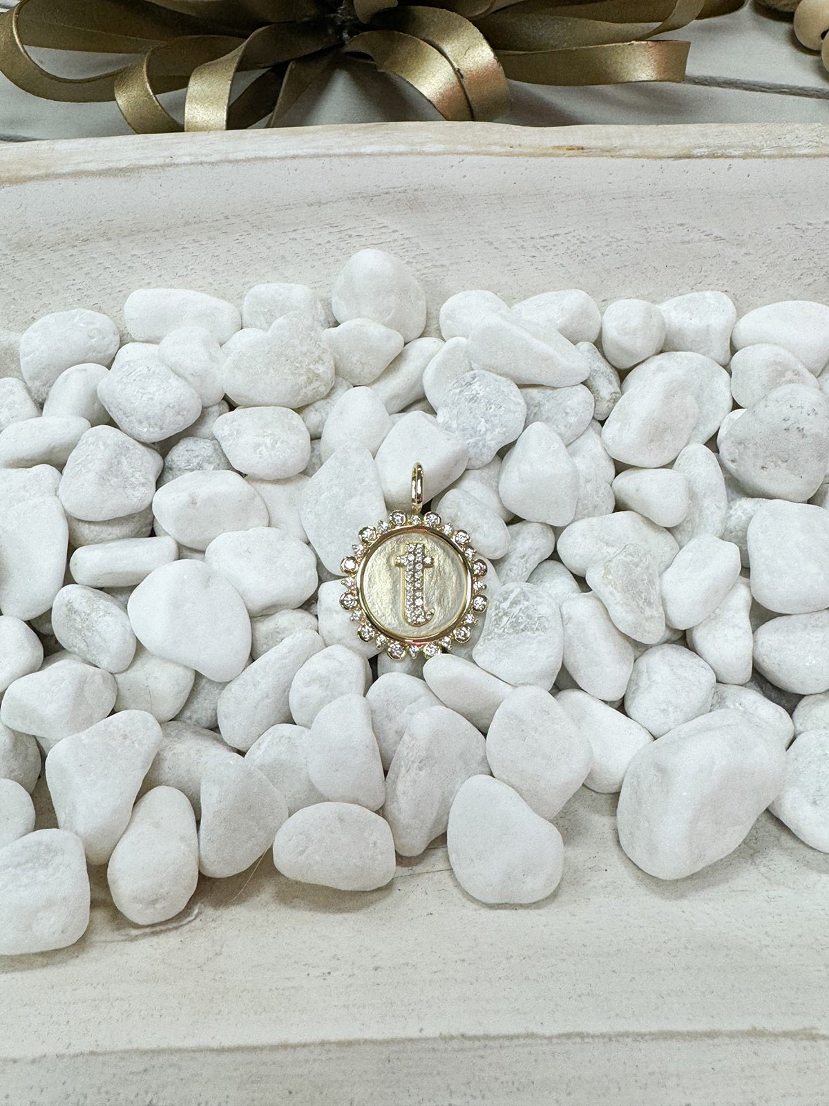 Vintage Coin Initial Charms - The Pink Pineapple 850