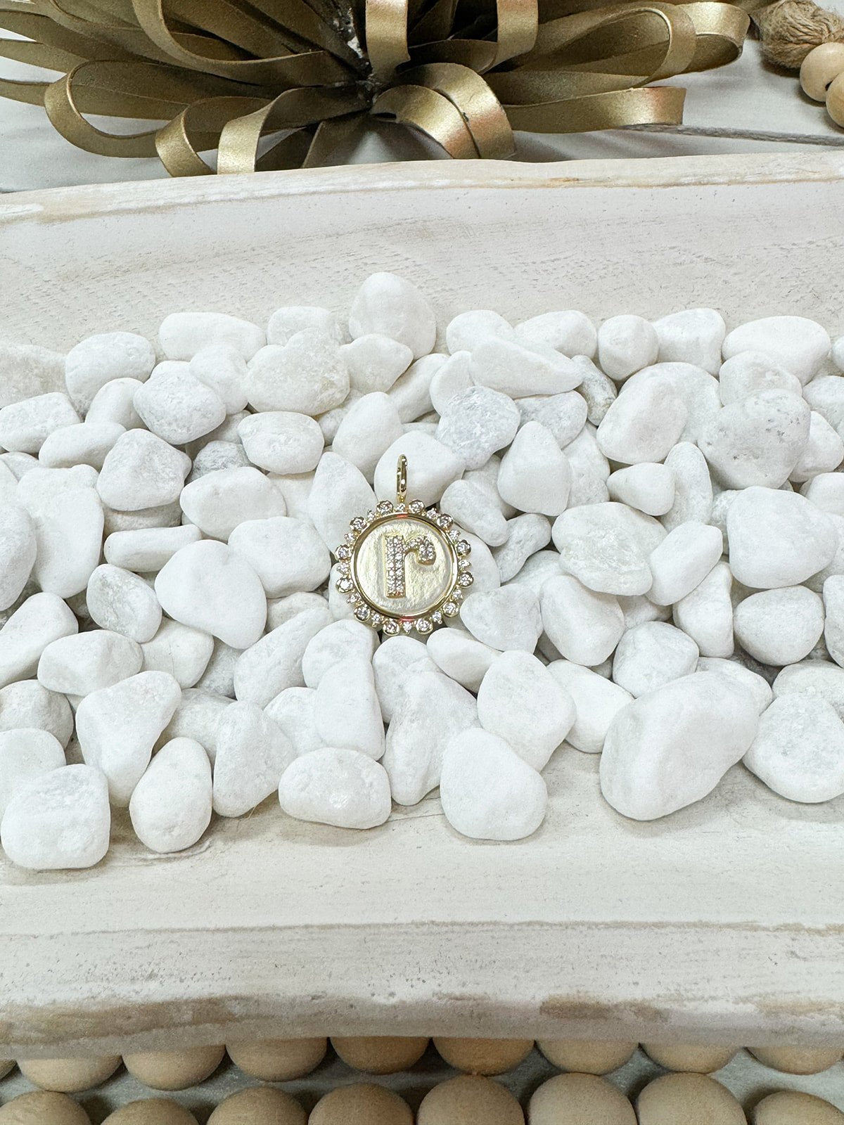 Vintage Coin Initial Charms - The Pink Pineapple 850