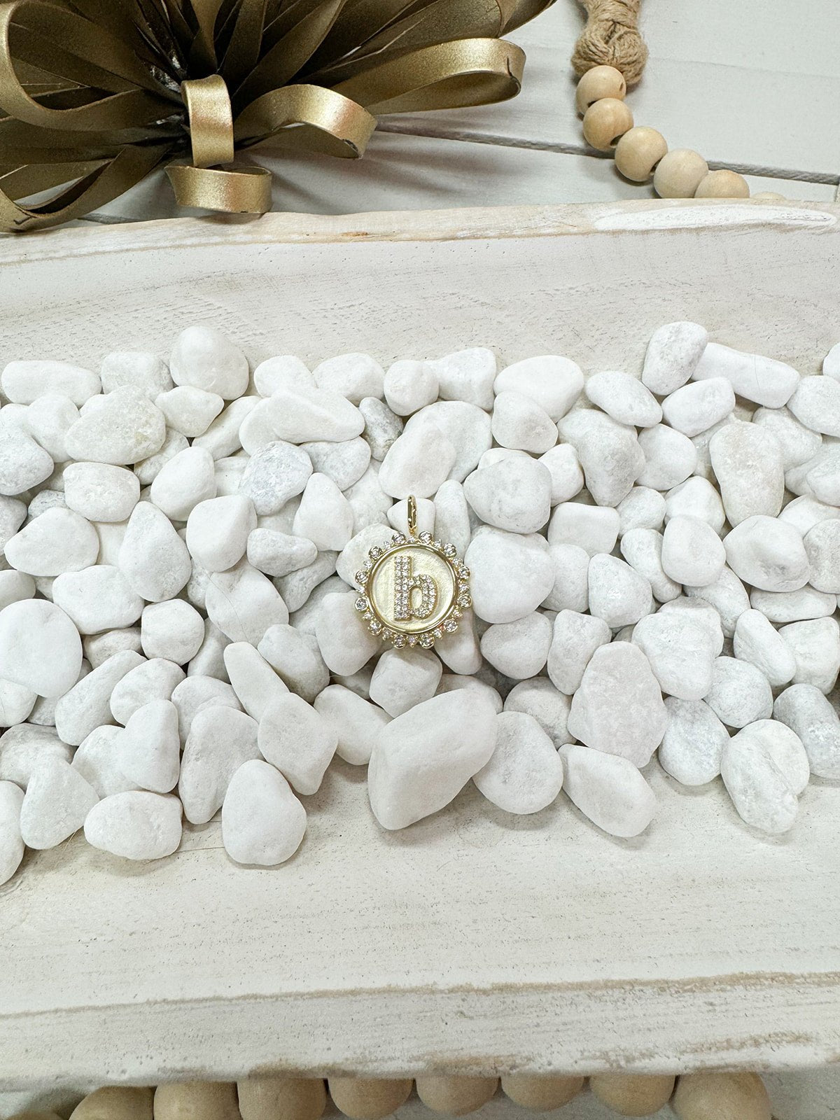 Vintage Coin Initial Charms - The Pink Pineapple 850