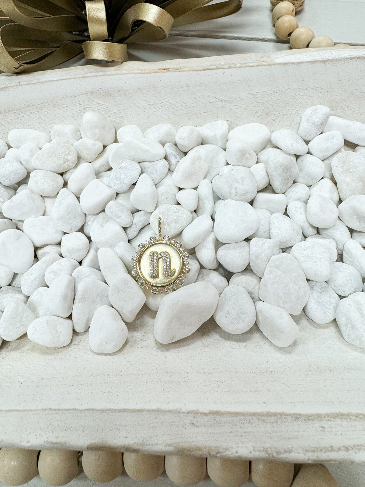 Vintage Coin Initial Charms - The Pink Pineapple 850