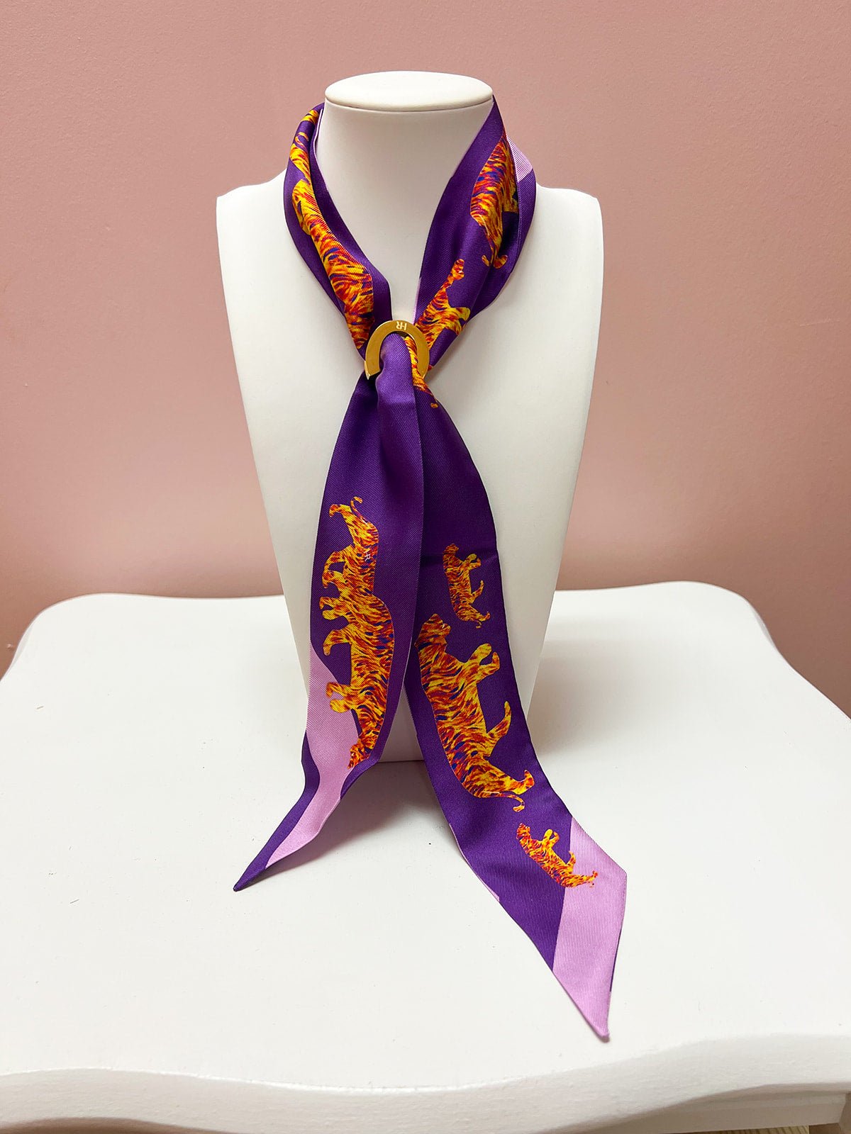 Violet Roar Skinny Scarf - The Pink Pineapple 850