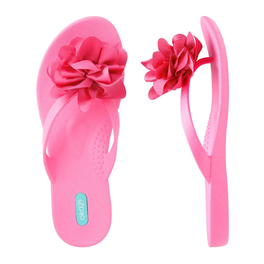 Oka-B Vivie Flip Flops - Electric Pink