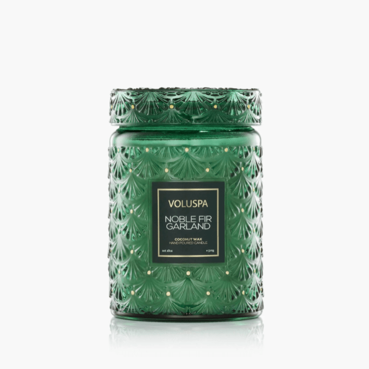 [Voluspa] Noble Fir Garland 18oz Glass Candle - The Pink Pineapple 850