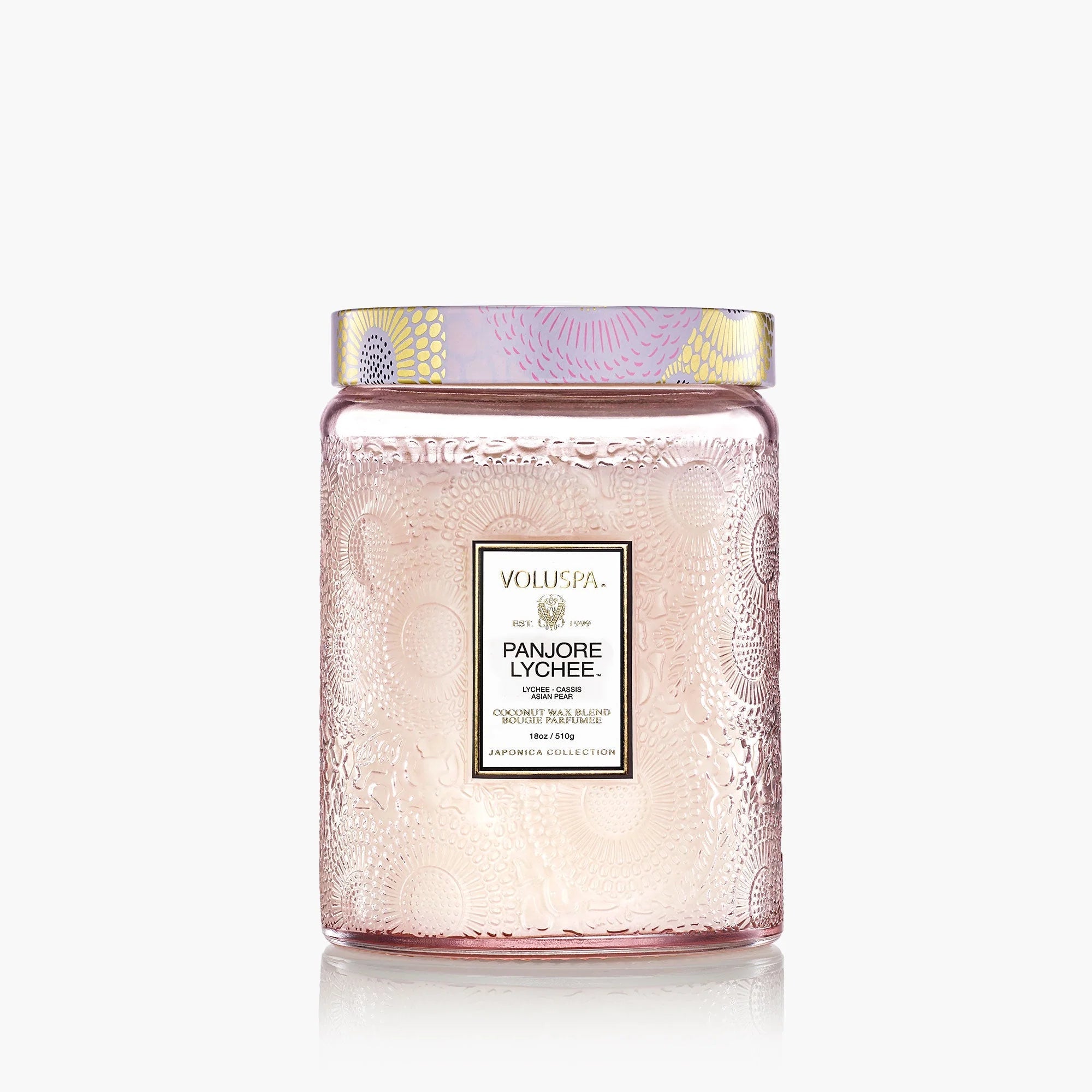 [Voluspa] Panjore Lychee Large Glass Jar Candle - The Pink Pineapple 850