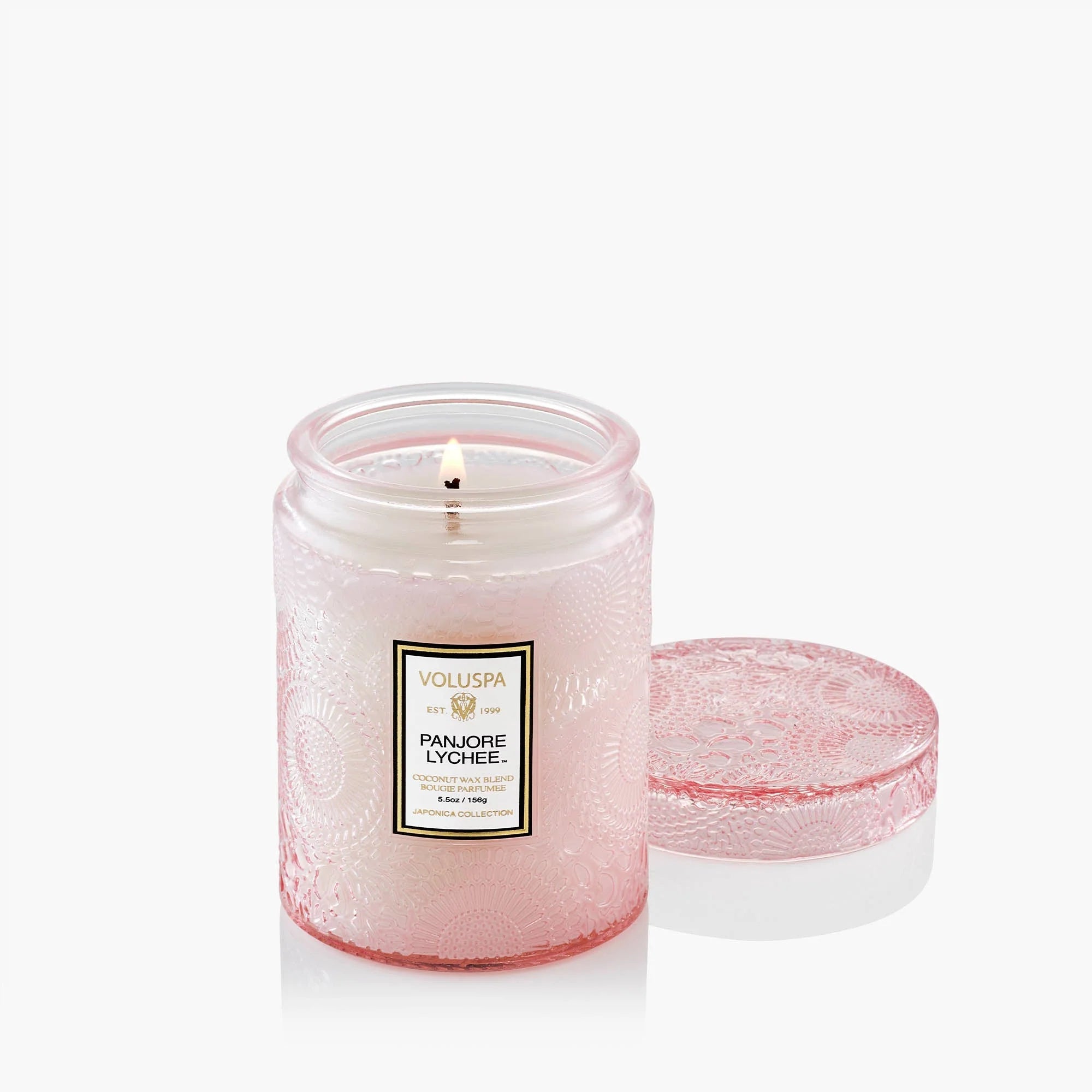 [Voluspa] Panjore Lychee Small Glass Jar Candle - The Pink Pineapple 850