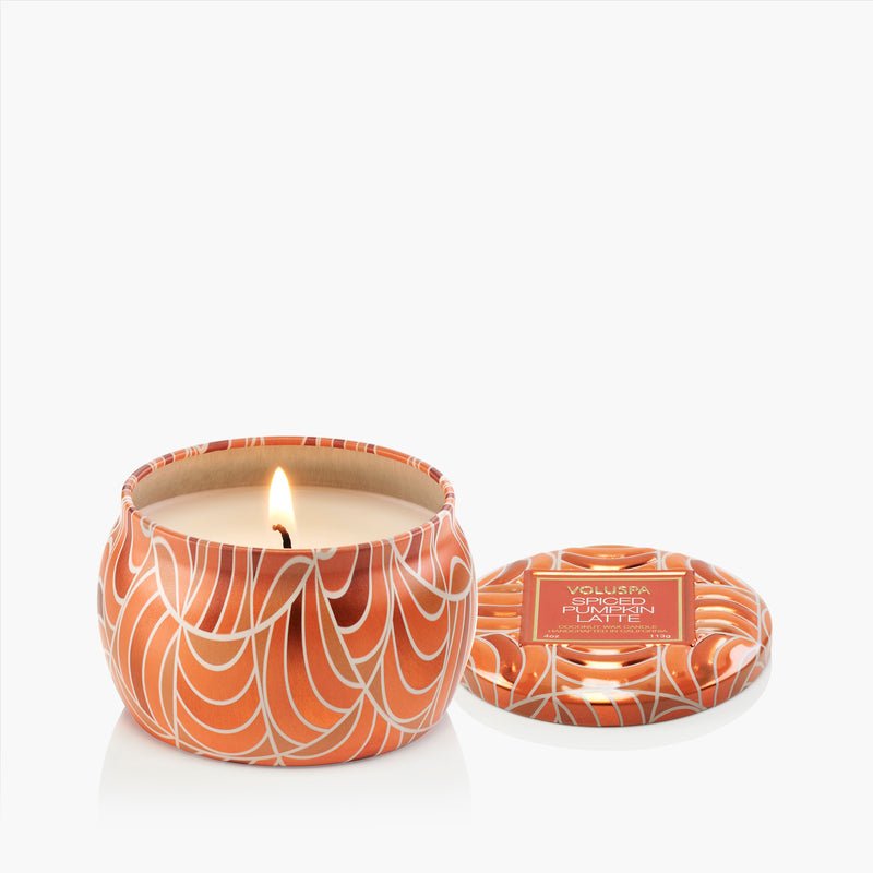 [Voluspa] Spiced Pumpkin Latte Mini Tin Candle - The Pink Pineapple 850