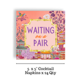 "Waiting on a Pair" Mahjong Cocktail Napkins - The Pink Pineapple 850