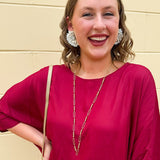 Water Resistant Gold Beaded and Open Oval Chain Necklace - The Pink Pineapple 850