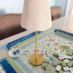 Waverly Scalloped Linen Rechargeable Table Lamp - The Pink Pineapple 850