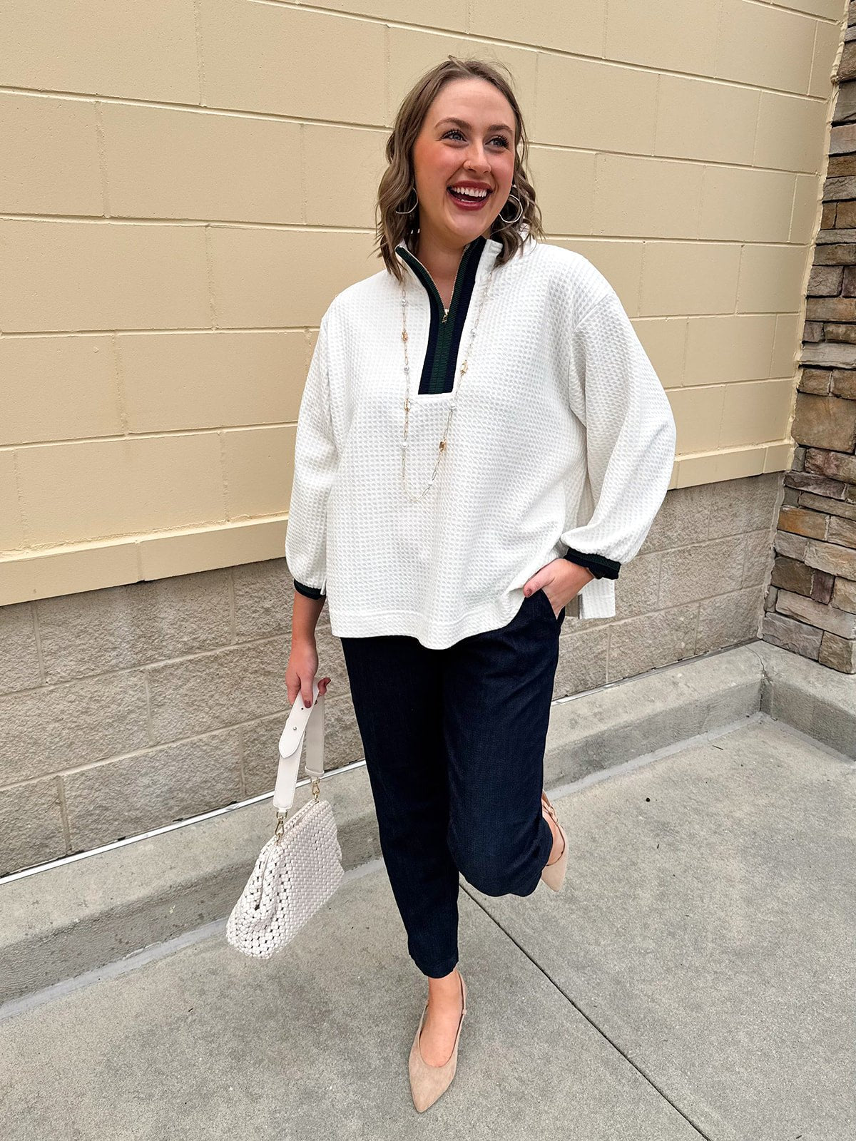 Weekend Courtside Quarter - Zip Pullover - The Pink Pineapple 850