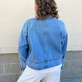 Weekend Drift Drawstring Denim Jacket - The Pink Pineapple 850