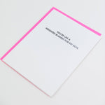 Weighted Blanket Letterpress Greeting Card - The Pink Pineapple 850