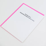 Weighted Blanket Letterpress Greeting Card - The Pink Pineapple 850