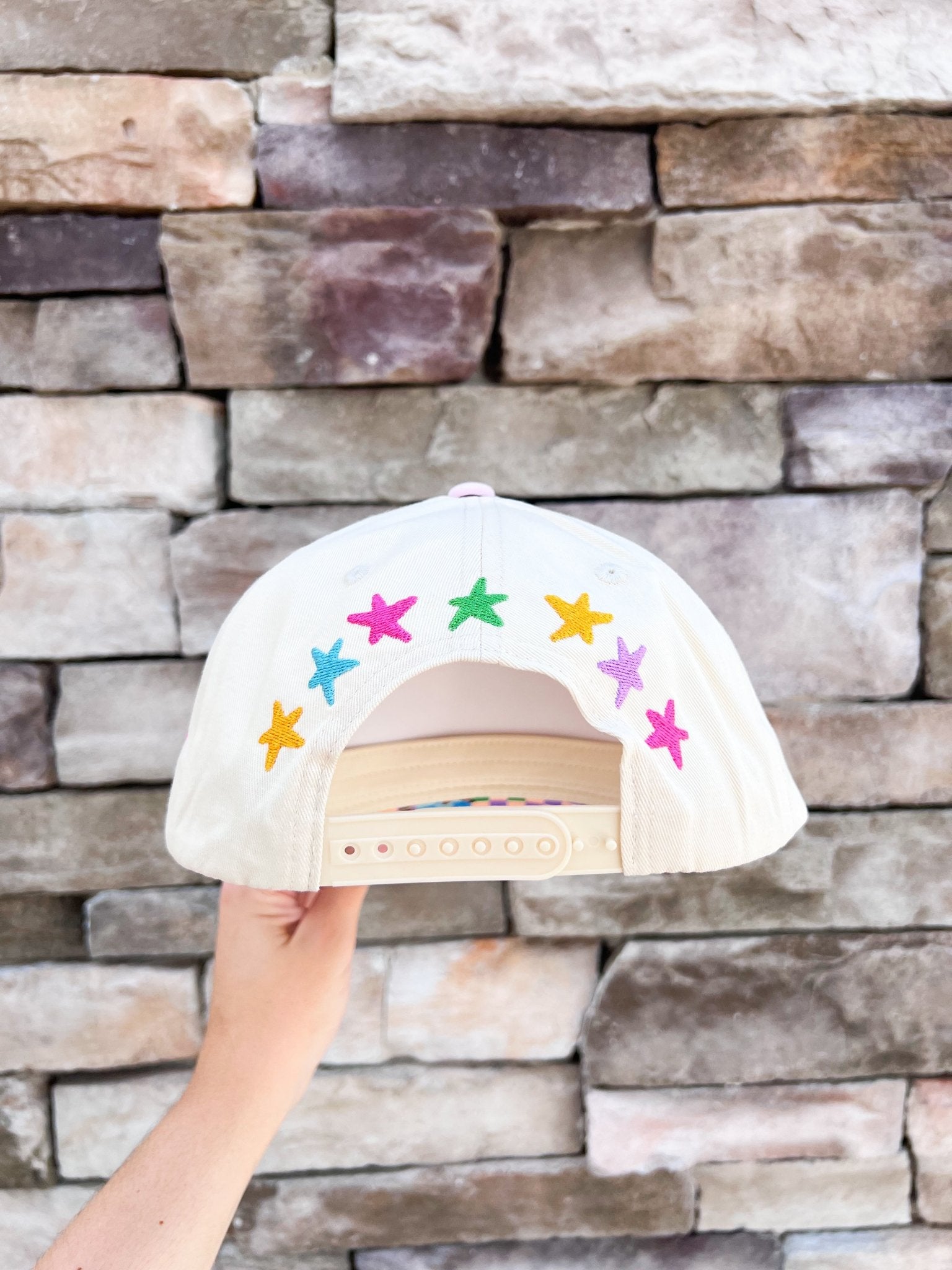“What’s The Best That Could Happen” Cream Trucker Hat - The Pink Pineapple 850