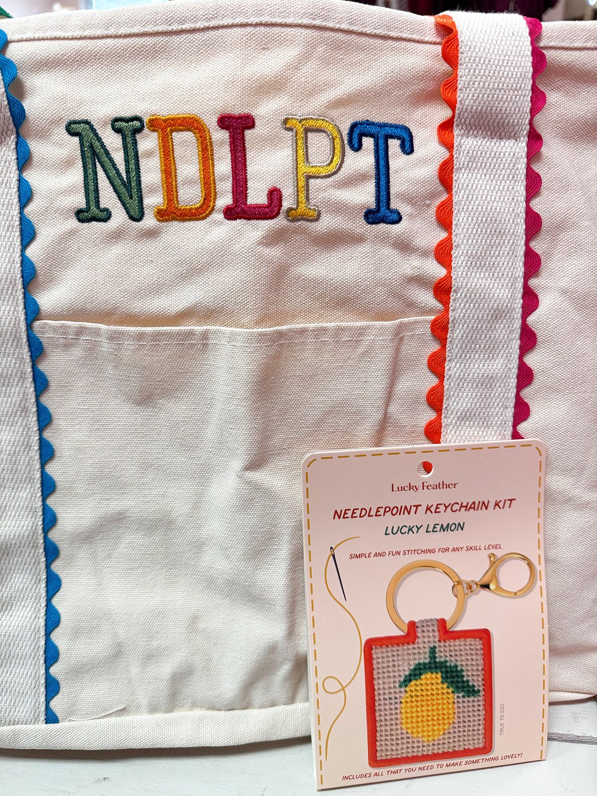 When Life Gives You Lemons Needlepoint Keychain Kit - The Pink Pineapple 850