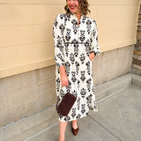 Whispered Petals Smocked Midi Dress - The Pink Pineapple 850