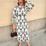 Whispered Petals Smocked Midi Dress - The Pink Pineapple 850