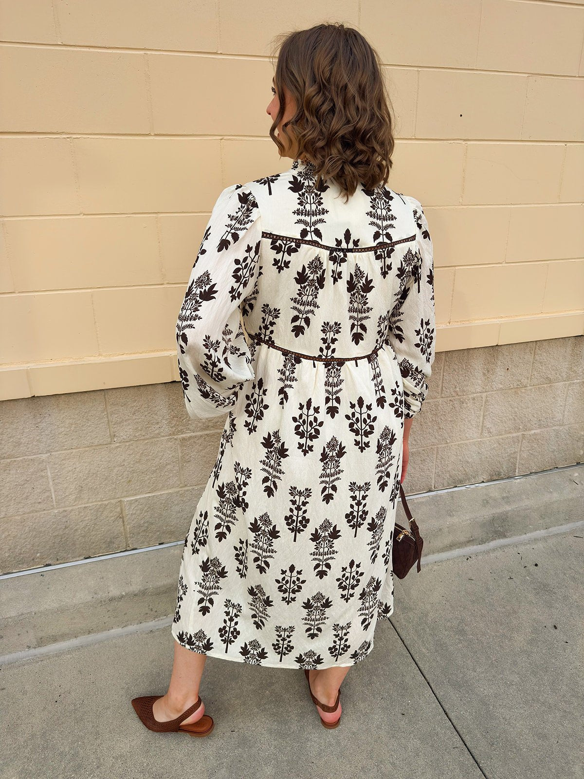 Whispered Petals Smocked Midi Dress - The Pink Pineapple 850