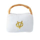 White Chewy Vuiton Purse Squeaker Dog Toy - Preorder - The Pink Pineapple 850