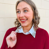 White Faux Collar with Rhinestones - The Pink Pineapple 850