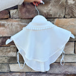 White Faux Collar with Ruffles - The Pink Pineapple 850