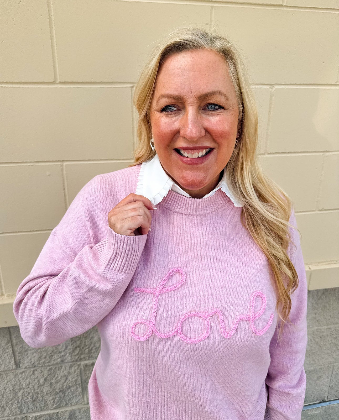 White Faux Collar with Ruffles - The Pink Pineapple 850