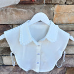 White Faux Collar with Ruffles - The Pink Pineapple 850