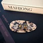 White Tortoise Oval Dice Catchall - The Pink Pineapple 850