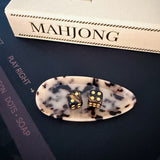 White Tortoise Oval Dice Catchall - The Pink Pineapple 850