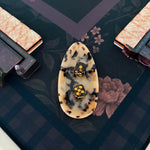 White Tortoise Oval Dice Catchall - The Pink Pineapple 850