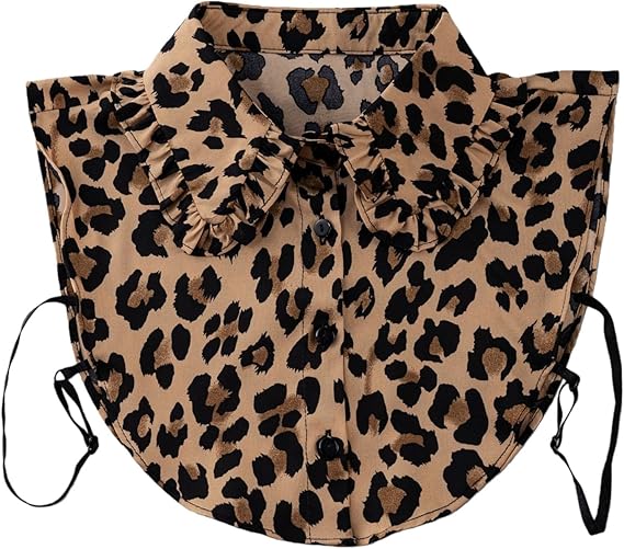 Wild Muse Ruffle Leopard Faux Collar - The Pink Pineapple 850