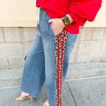 Wild Streak Holiday Denim Pants - The Pink Pineapple 850