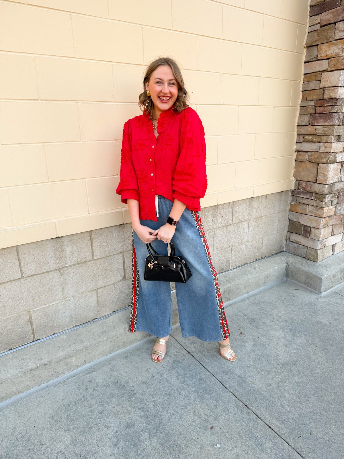 Wild Streak Holiday Denim Pants - The Pink Pineapple 850