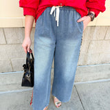 Wild Streak Holiday Denim Pants - The Pink Pineapple 850